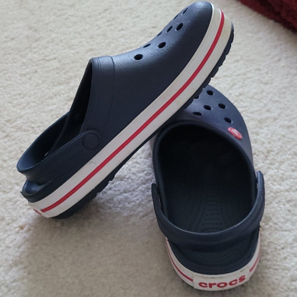 Red White Blue Crocs